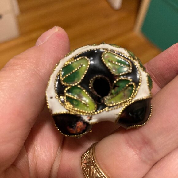 Vintage Cloisonne Panda Hanging Ornament - Picture 3 of 5